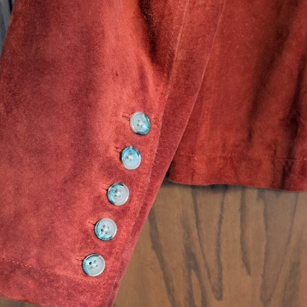 Women's Suede Jacket - Deep Rust - Picture 4 of 9